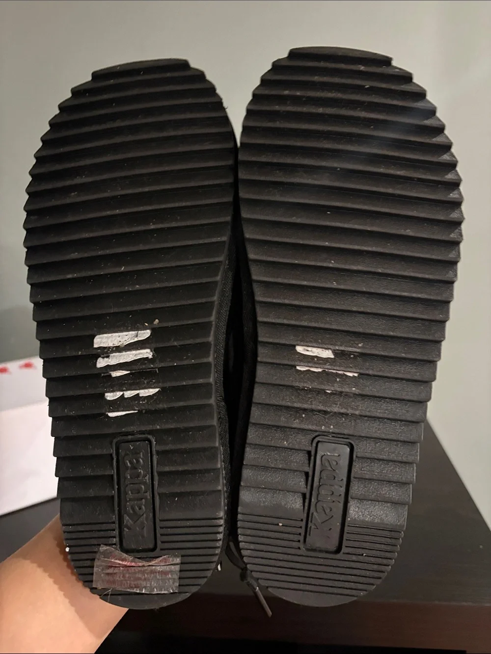 Kappa Black Slip-On Mule with White Logo